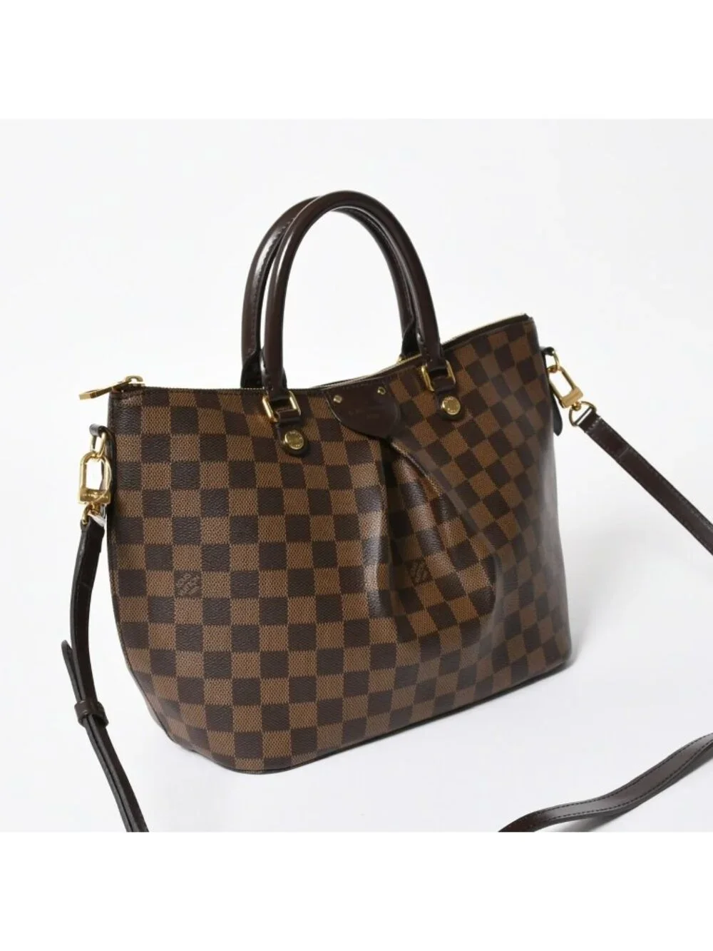 Louis Vuitton Sienna PM Handbag Leather Brown Gold
